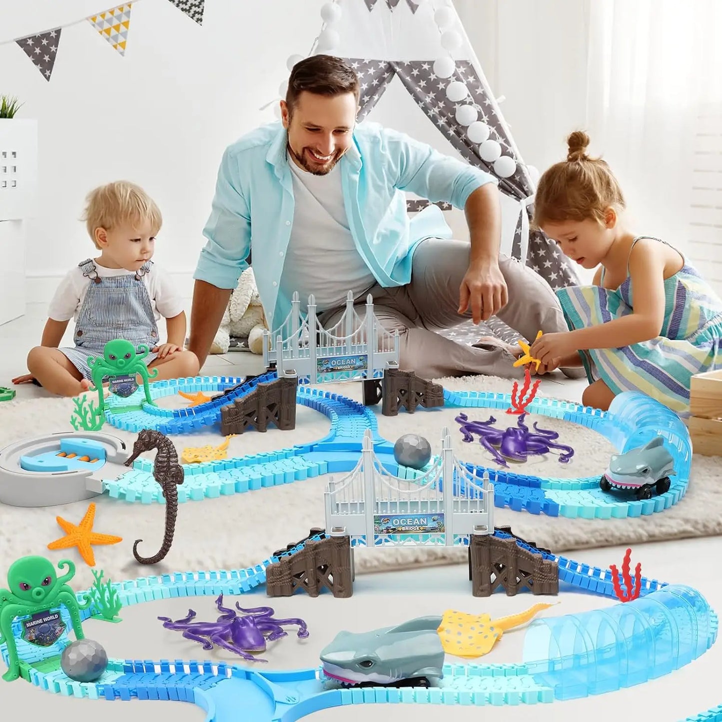 Shark Race Track Toy for Kids