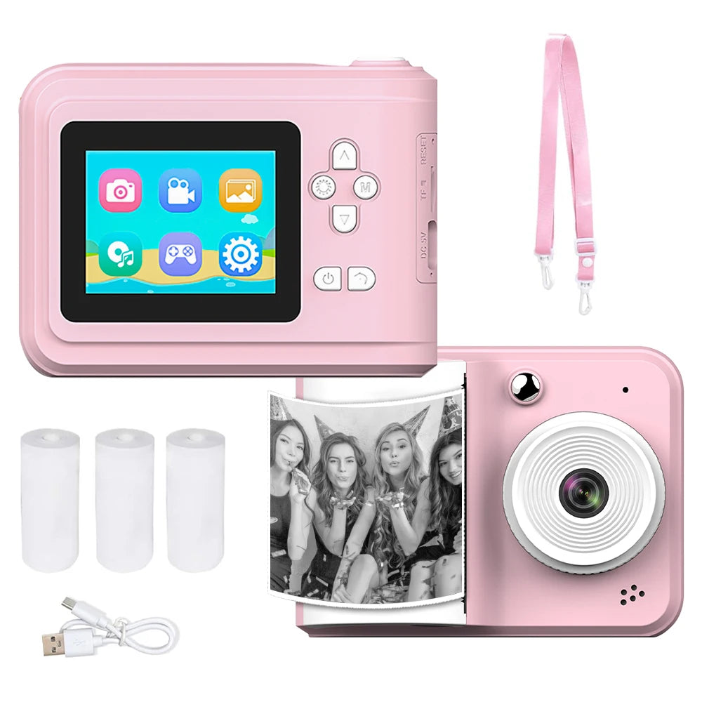 Kids Instant Print Camera with 3 Paper Rolls