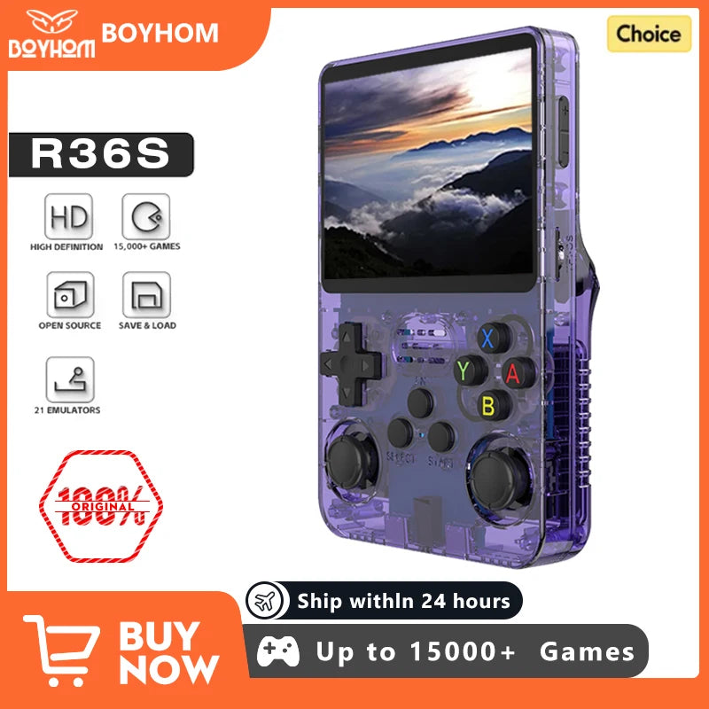 R36S Retro Handheld Console – Portable Gaming System