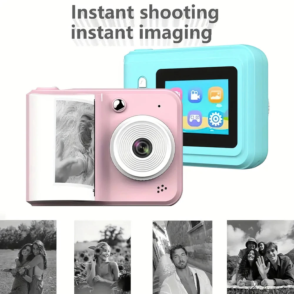 Kids Instant Print Camera with 3 Paper Rolls