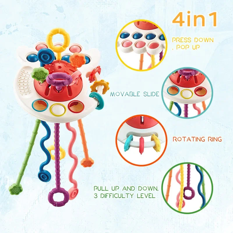 Sensory Octopus Pull Toy