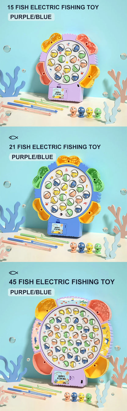 Montessori Fishing Game for Kids – Magnetic Rotating Fish Board Toy