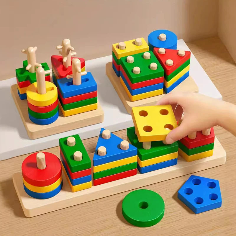 Montessori Wooden Blocks