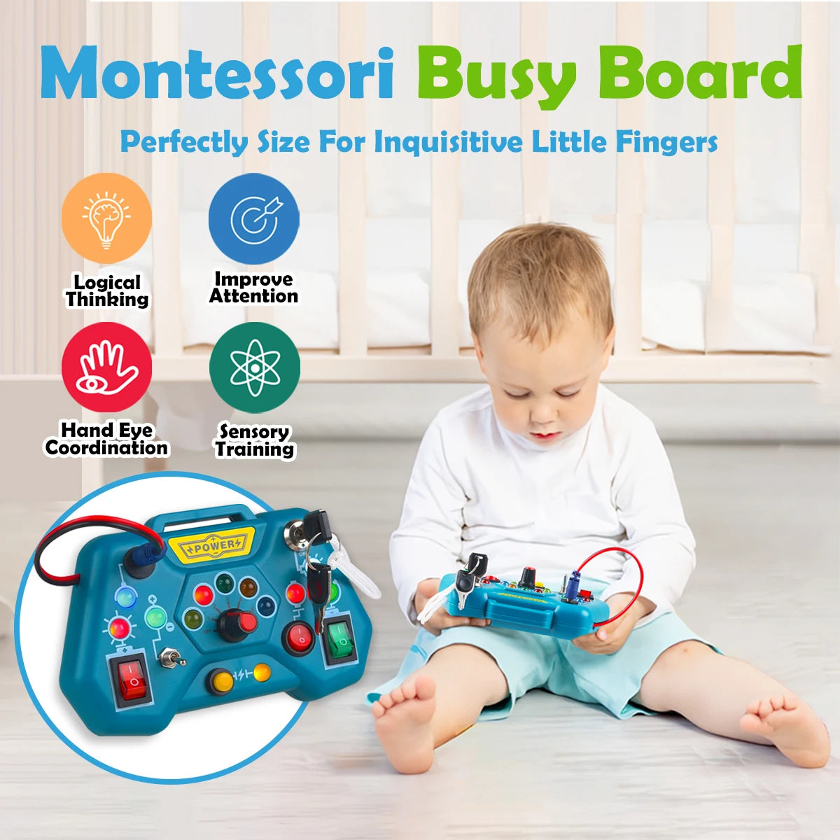 Child Montessori Busy Board