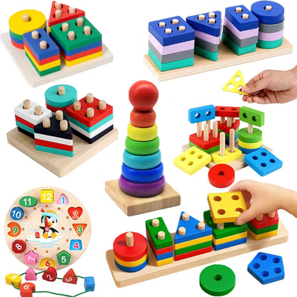 Montessori Wooden Blocks