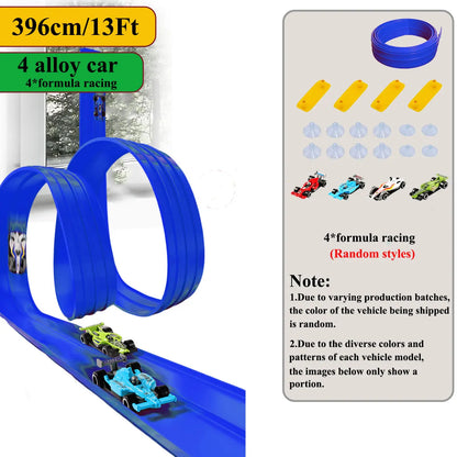 Flexible Gravity Racing Track & Mini Car Set