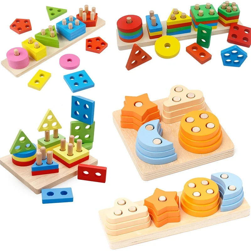 Montessori Wooden Blocks