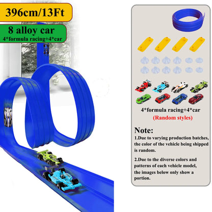 Flexible Gravity Racing Track & Mini Car Set