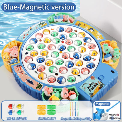Montessori Fishing Game for Kids – Magnetic Rotating Fish Board Toy