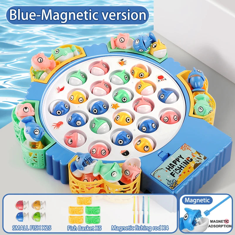 Montessori Fishing Game for Kids – Magnetic Rotating Fish Board Toy