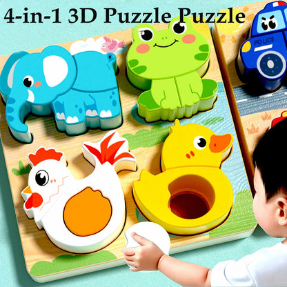4-in-1 Wood Puzzle