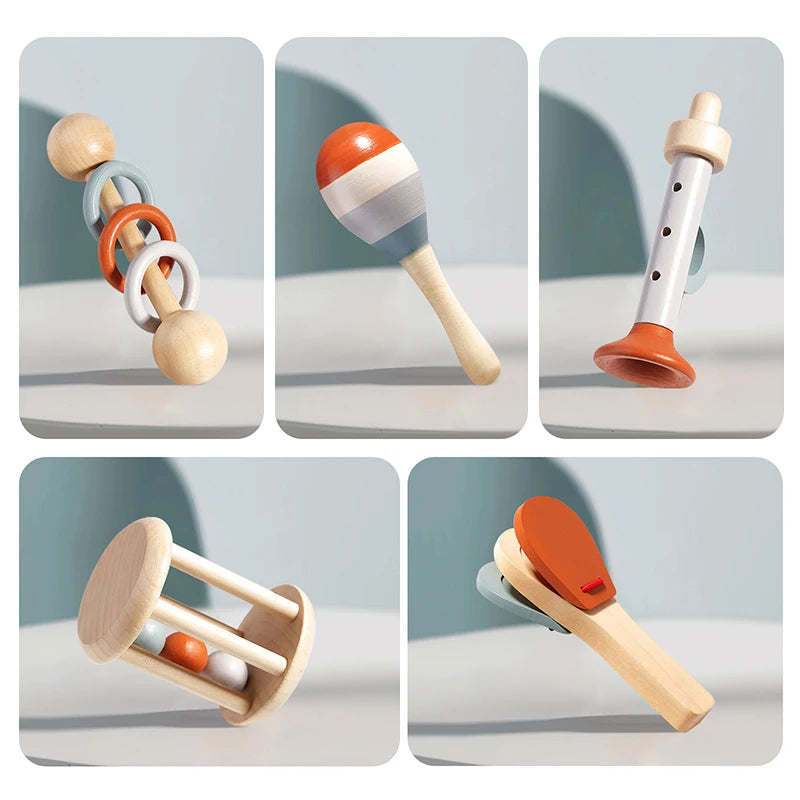 5-Piece Wooden Baby Musical Set