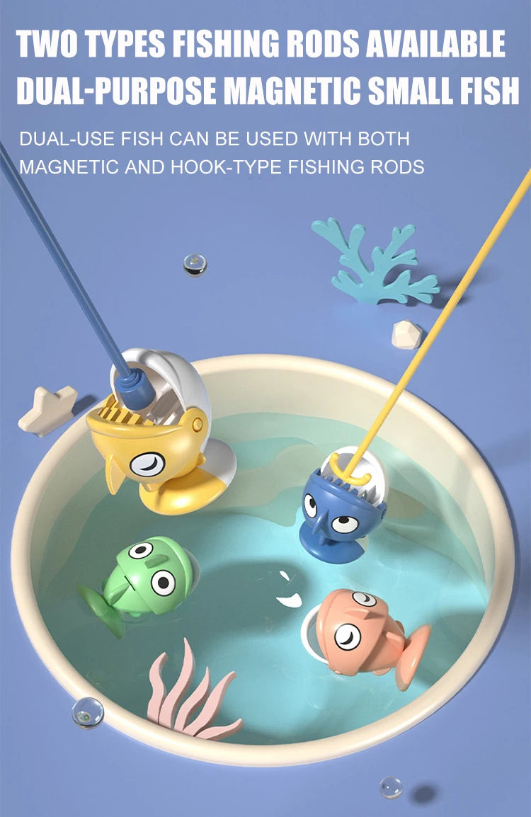 Montessori Fishing Game for Kids – Magnetic Rotating Fish Board Toy