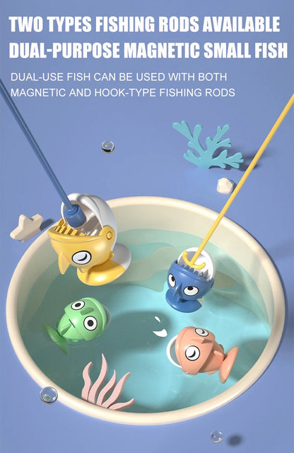 Montessori Fishing Game for Kids – Magnetic Rotating Fish Board Toy