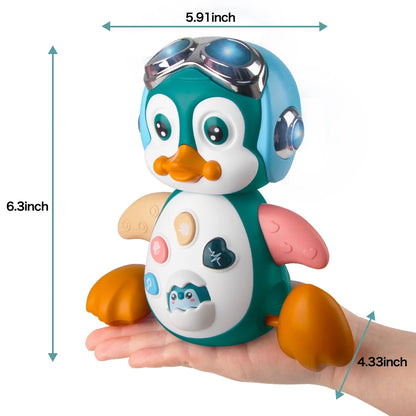 Interactive Musical Penguin | Light-Up Crawl & Chase Toy