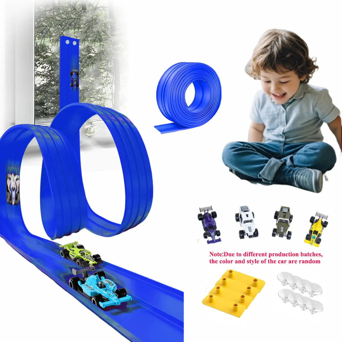 Flexible Gravity Racing Track & Mini Car Set