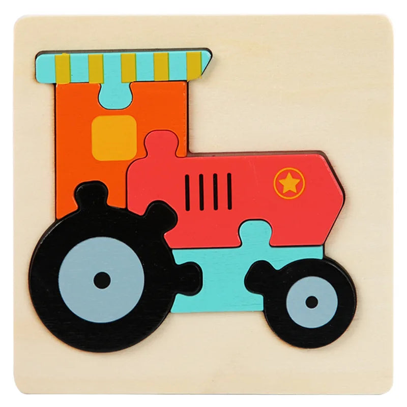 Wooden Montessori Animal Puzzle