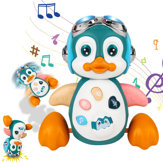 Interactive Musical Penguin | Light-Up Crawl & Chase Toy