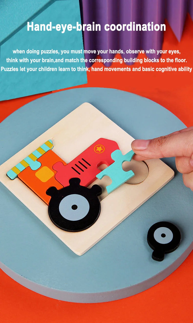 Wooden Montessori Animal Puzzle