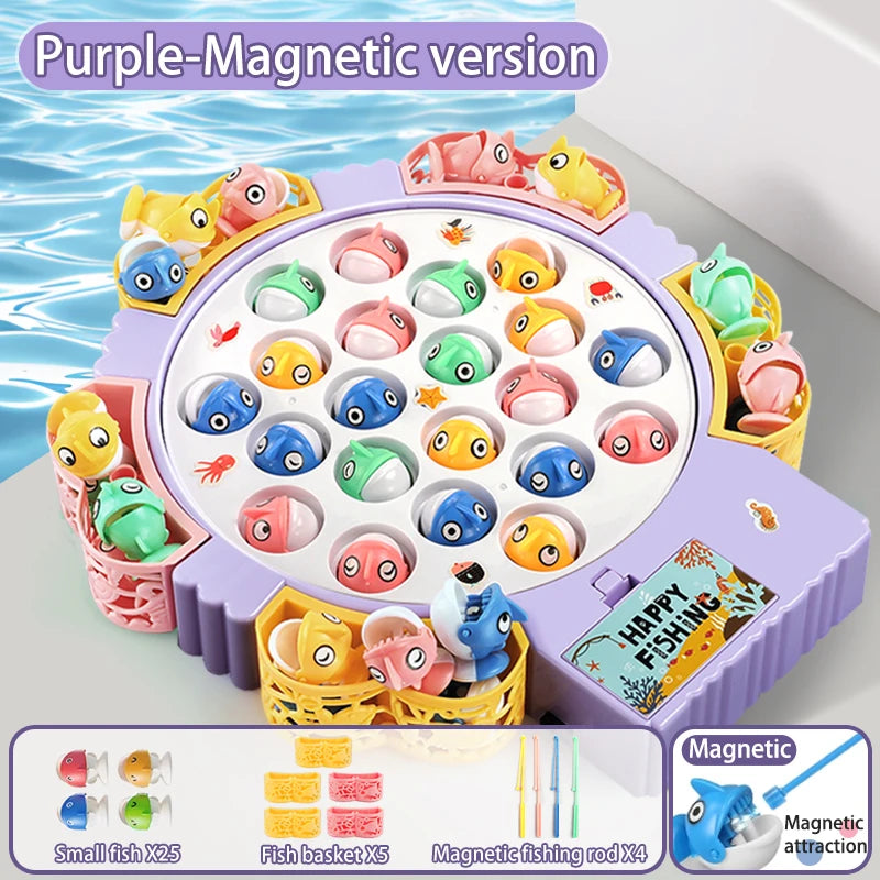 Montessori Fishing Game for Kids – Magnetic Rotating Fish Board Toy