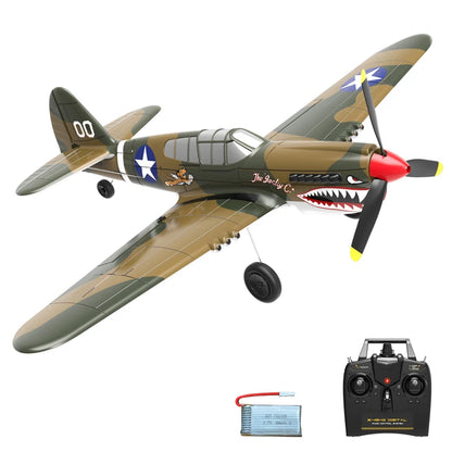 RC Spitfire Fighter Plane – 4CH Remote Control Warbird with Aerobatic Mode