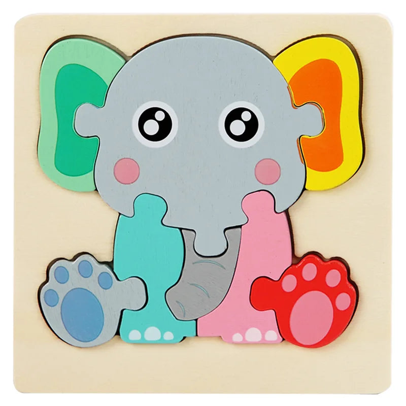 Wooden Montessori Animal Puzzle