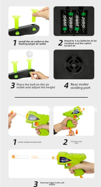 Kids Floating Target Shooting Set – Glow-in-the-Dark Electric Hover Game